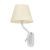 ETERNA Lampada da parete con lettore destra chrome/beige