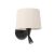 SAMBA Lampada da parete con lettore nera/bordata beige