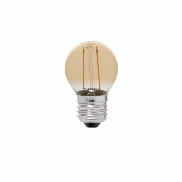 Lampadina DECORATIVA G45 FILAMENTO AMBRA LED E27 2