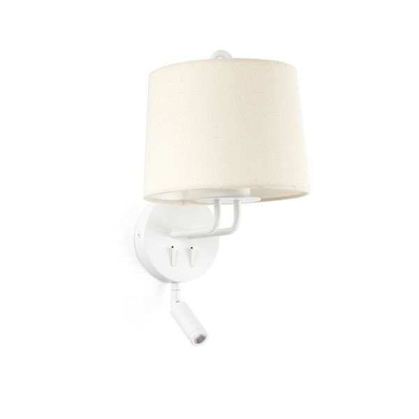 MONTREAL Lampada da parete con lettore bianca/beige