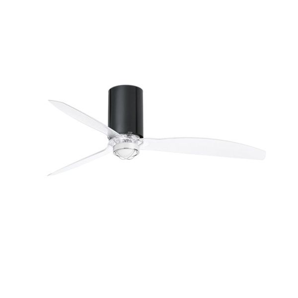 MINI TUBE FAN M LED Ventilatore nero brillante/trasparente