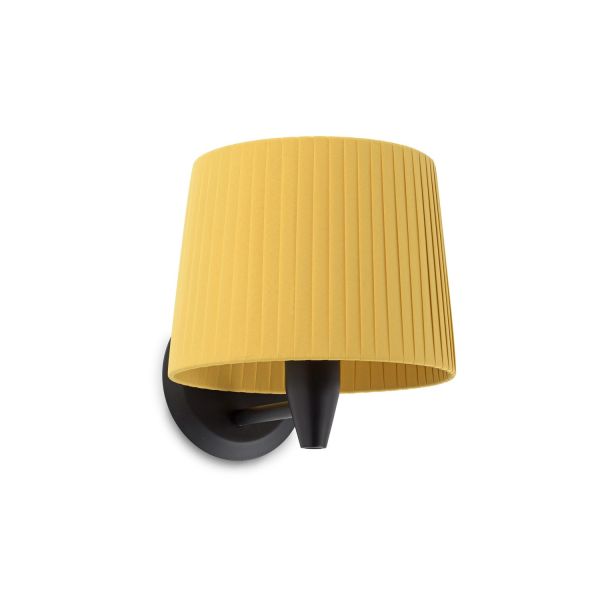 SAMBA Lampada da parete nera/bordata giallo