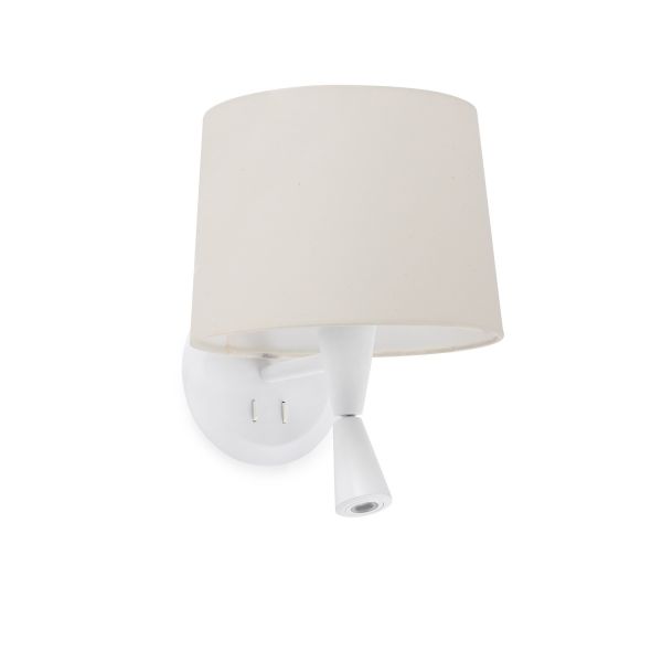 CONGA Lampada da parete con lettore bianca/beige