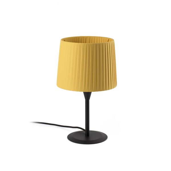 SAMBA S Mini lampada da tavolo nera/bordata giallo