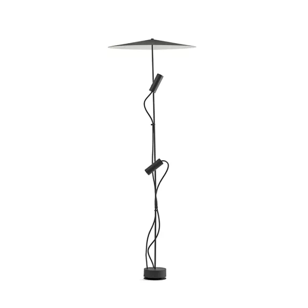 CLAP 1266 Lampada paletti nero 2x6W 3000K 38º con schermo